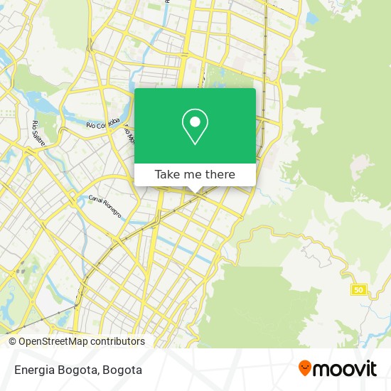 Energia Bogota map