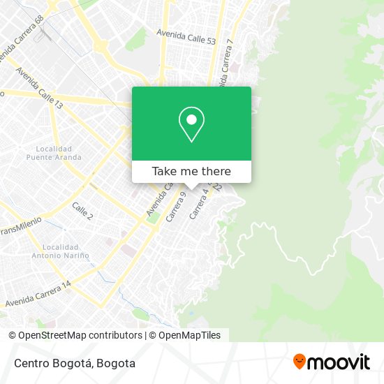 Centro Bogotá map