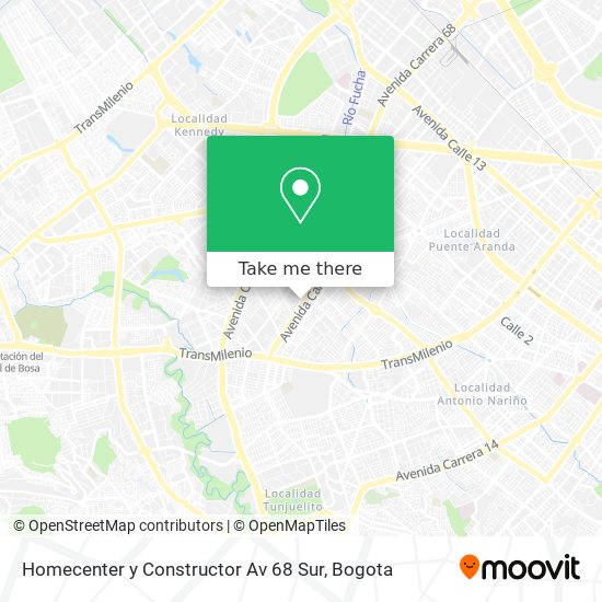 Homecenter y Constructor Av 68 Sur map