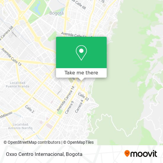 Oxxo Centro Internacional map
