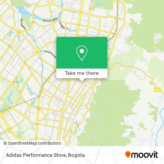 Mapa de Adidas Performance Store