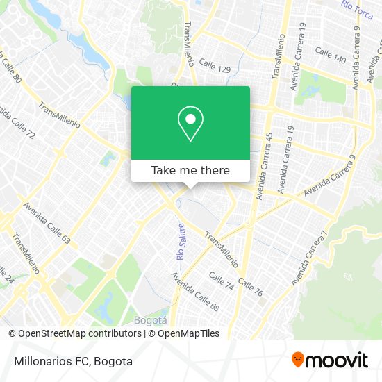 Millonarios FC map