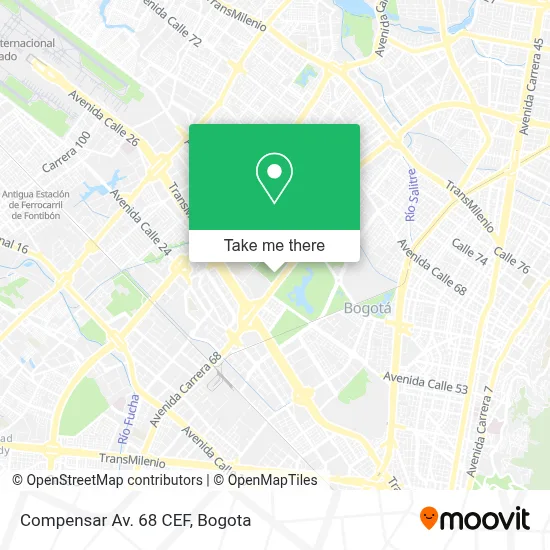 Compensar Av. 68 CEF map