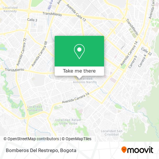 Bomberos Del Restrepo map