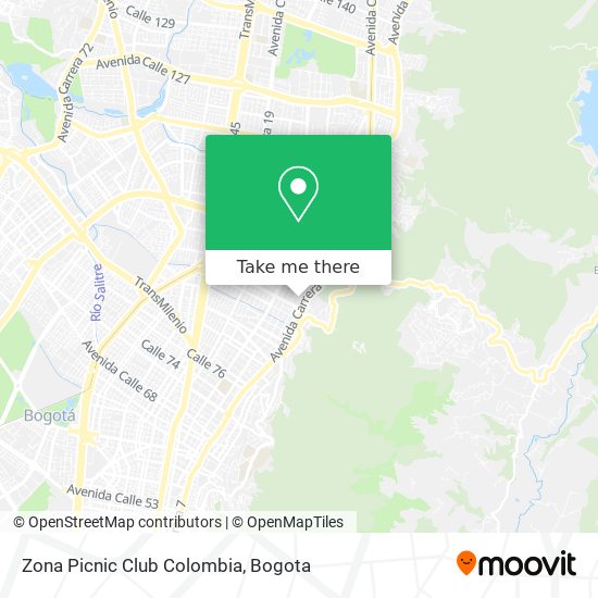 Zona Picnic Club Colombia map