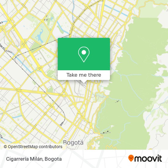 Cigarrería Milán map