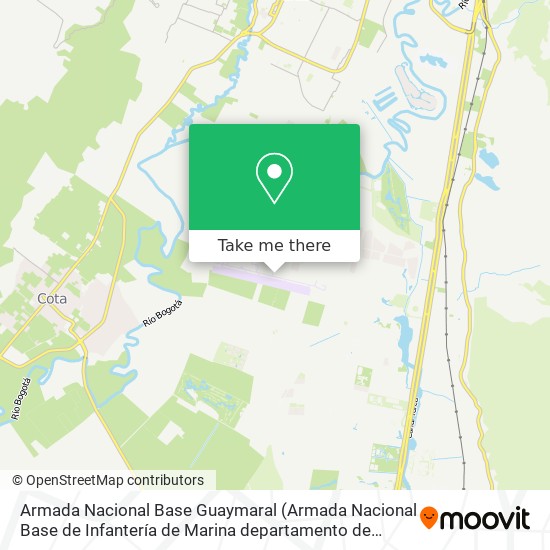Mapa de Armada Nacional Base Guaymaral