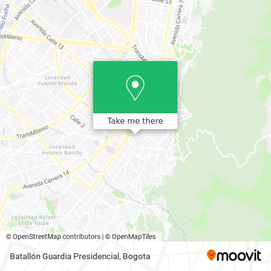 Mapa de Batallón Guardia Presidencial