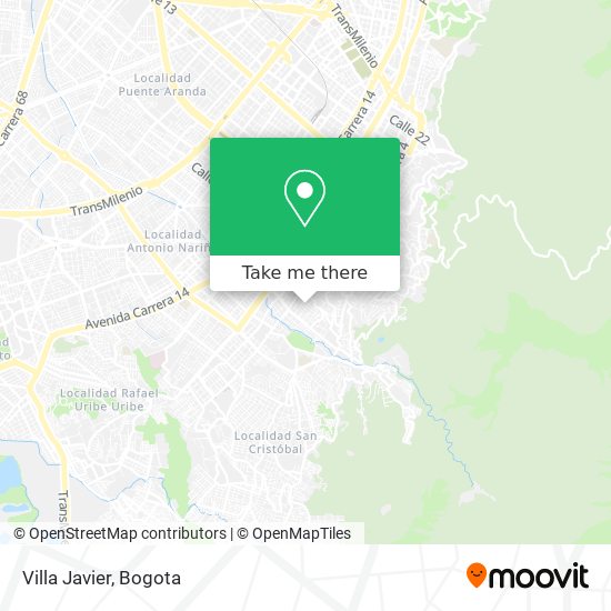 Villa Javier map