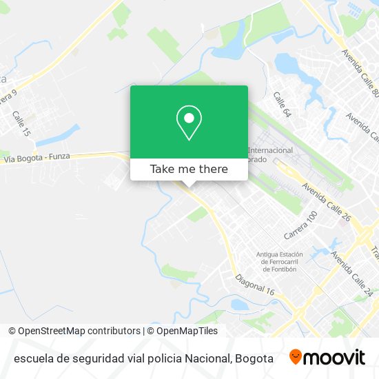 escuela de seguridad vial policia Nacional map