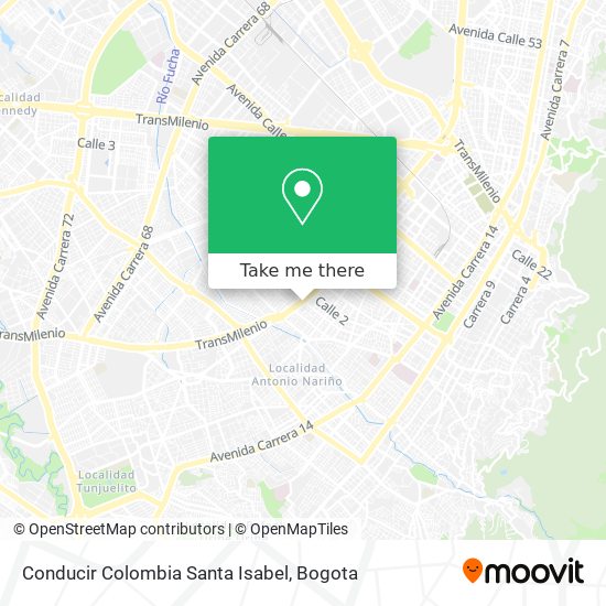 Conducir Colombia Santa Isabel map