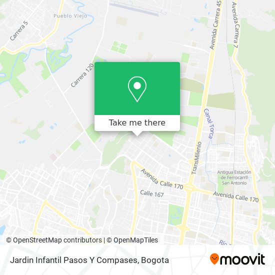 Jardin Infantil Pasos Y Compases map