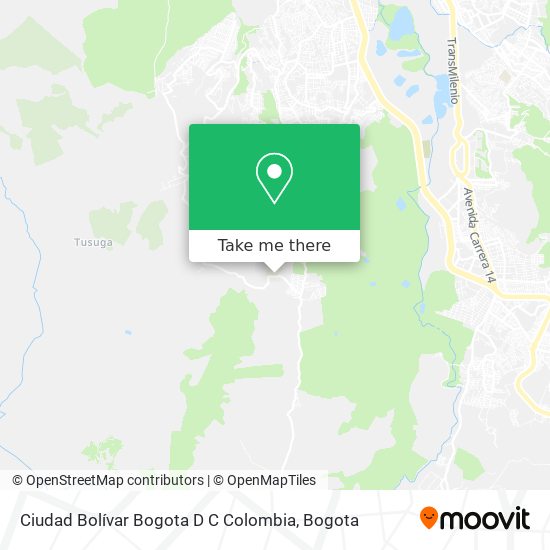 Ciudad Bolívar Bogota D C Colombia map