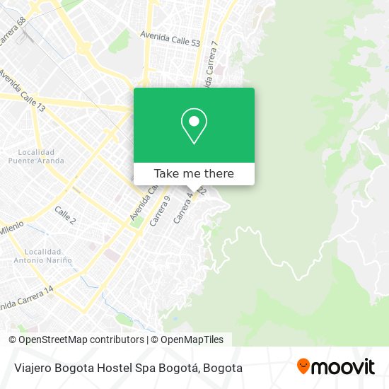 Viajero Bogota Hostel Spa Bogotá map