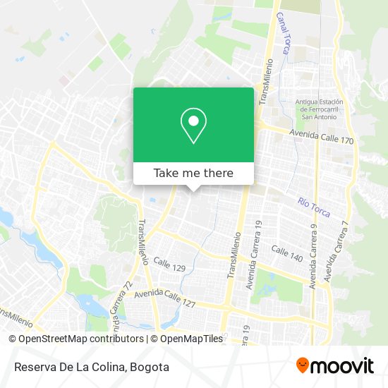 Mapa de Reserva De La Colina