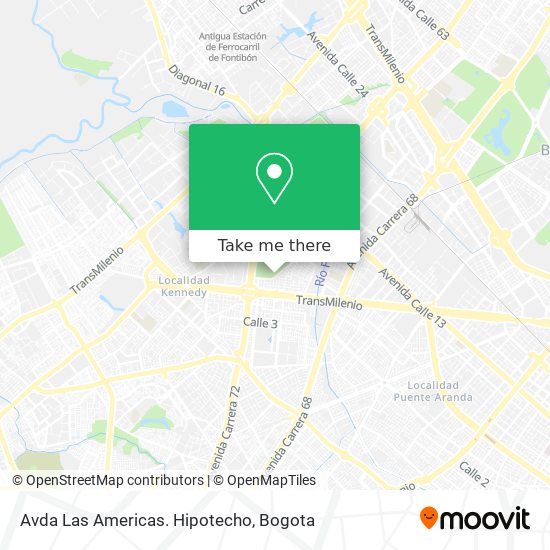 Avda Las Americas. Hipotecho map