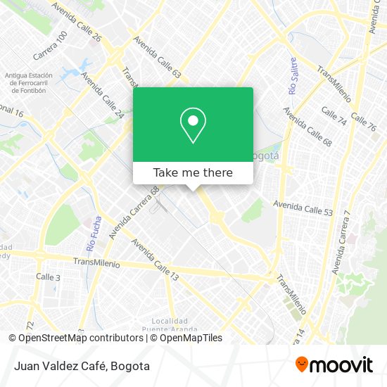 Juan Valdez Café map