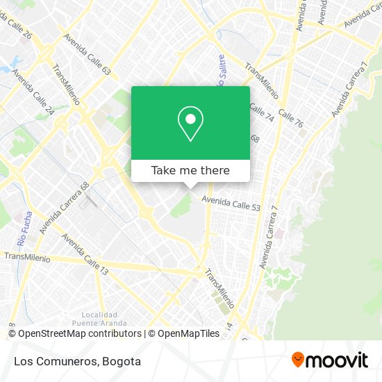 Los Comuneros map