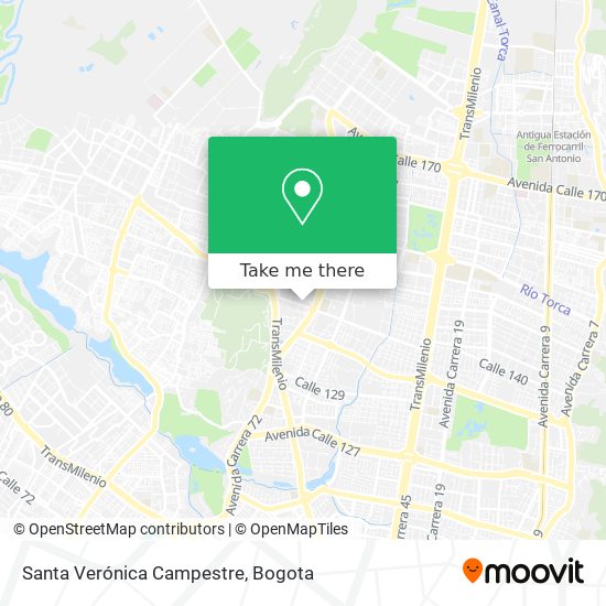 Santa Verónica Campestre map