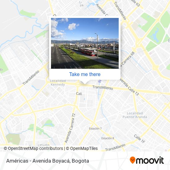 Américas - Avenida Boyacá map