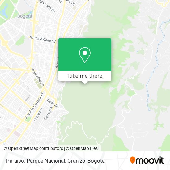 Paraiso. Parque Nacional. Granizo map