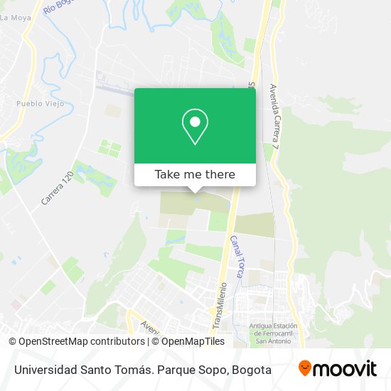 Universidad Santo Tomás. Parque Sopo map