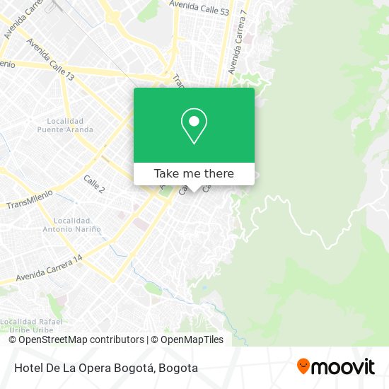 Hotel De La Opera Bogotá map