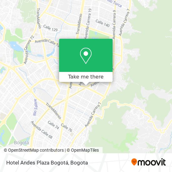 Hotel Andes Plaza Bogotá map