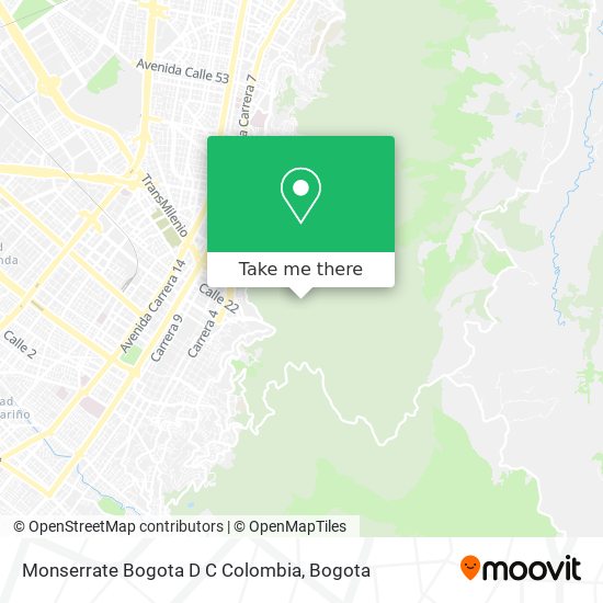 Monserrate Bogota D C Colombia map