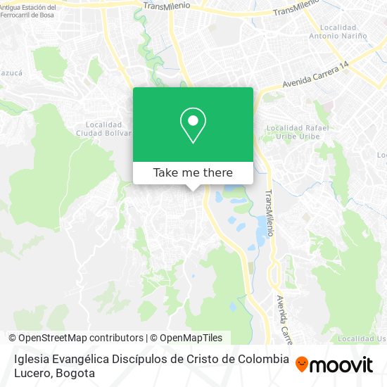 Iglesia Evangélica Discípulos de Cristo de Colombia Lucero map