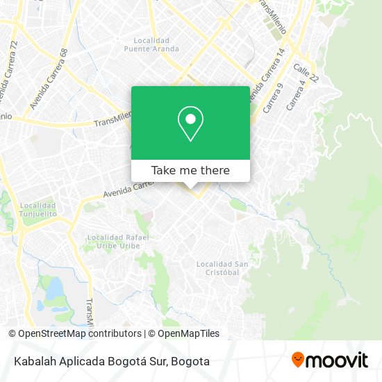 Kabalah Aplicada Bogotá Sur map