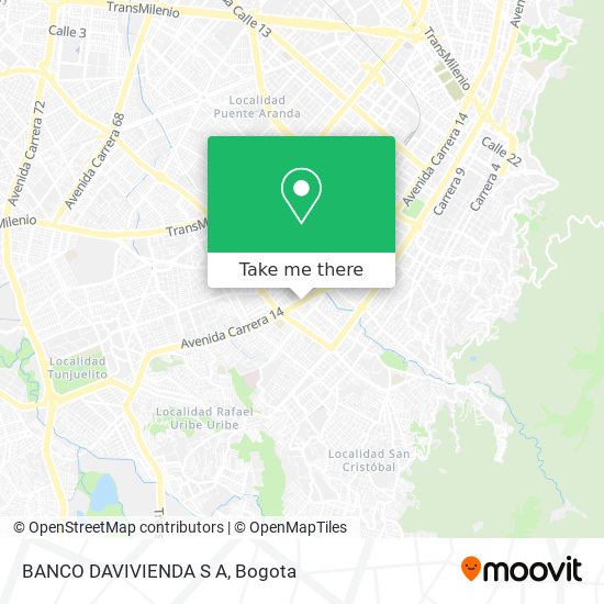 Mapa de BANCO DAVIVIENDA S A