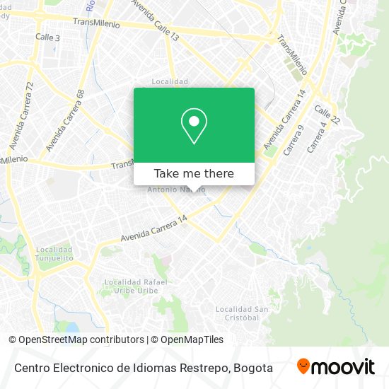 Centro Electronico de Idiomas Restrepo map