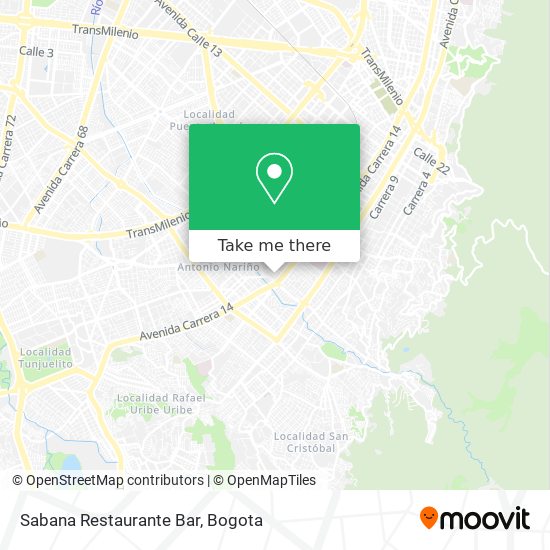 Sabana Restaurante Bar map