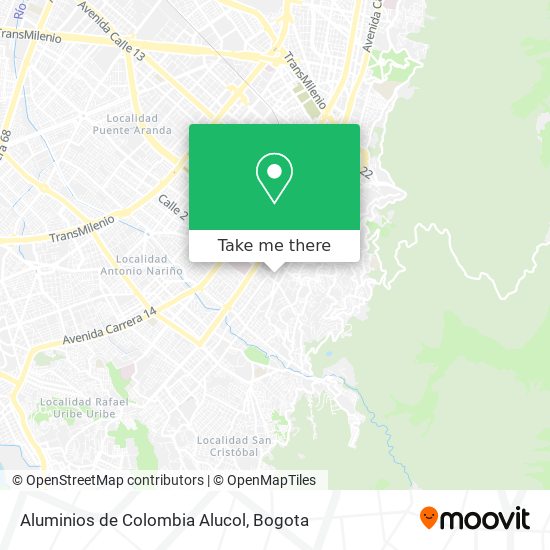 Aluminios de Colombia Alucol map