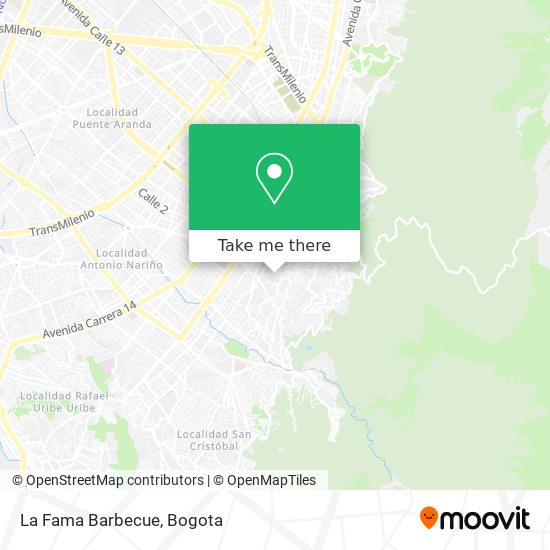 La Fama Barbecue map