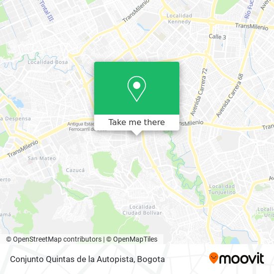 Conjunto Quintas de la Autopista map