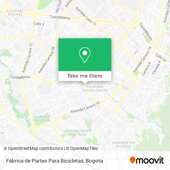 Fábrica de Partes Para Bicicletas map