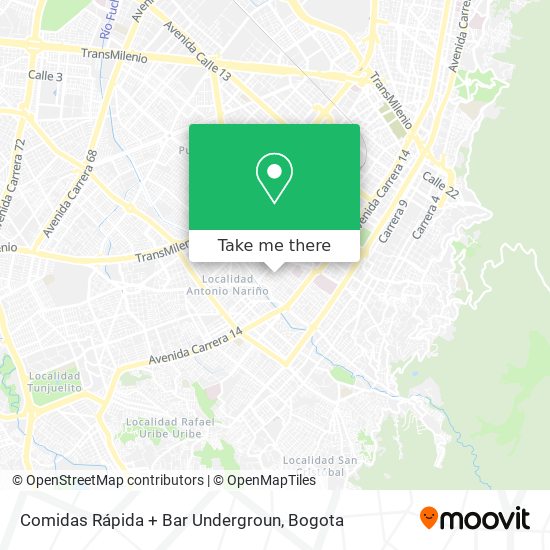 Comidas Rápida + Bar Undergroun map
