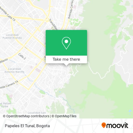 Papeles El Tunal map