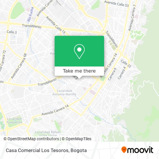 Mapa de Casa Comercial Los Tesoros