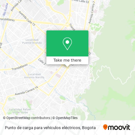 Punto de carga para vehículos eléctricos map