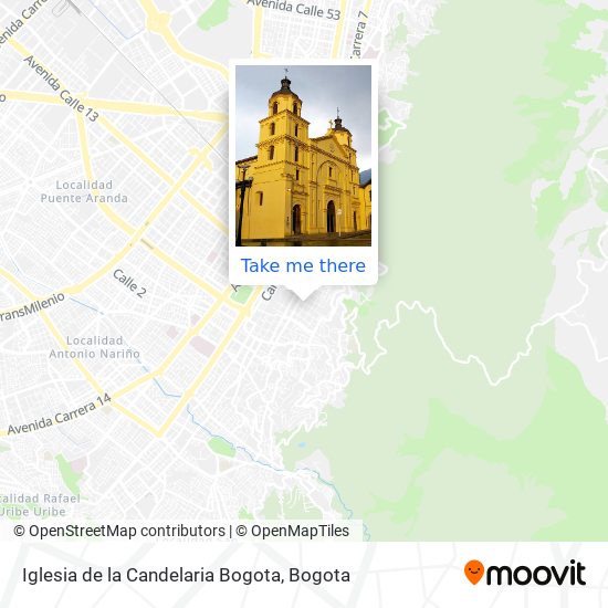 Iglesia de la Candelaria Bogota map
