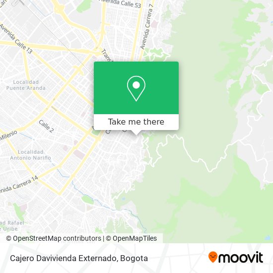 Cajero Davivienda Externado map