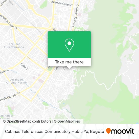 Cabinas Telefónicas Comunicate y Habla Ya map