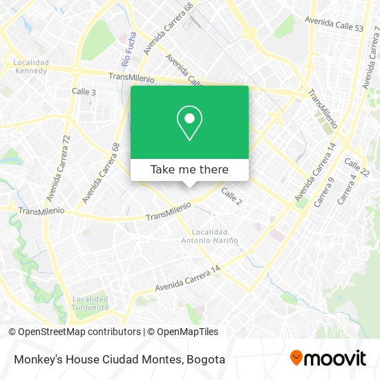 Monkey's House Ciudad Montes map