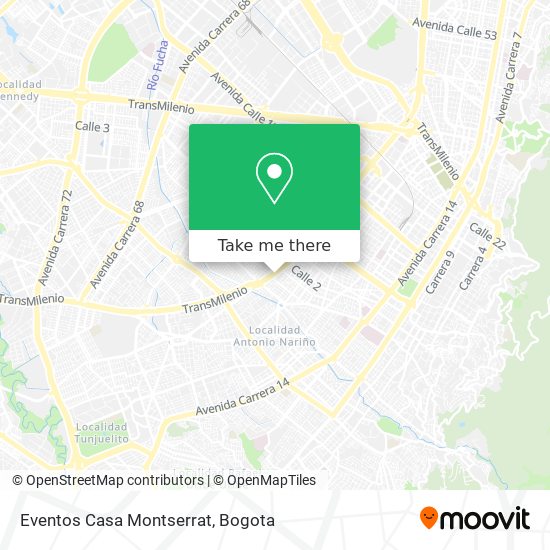 Eventos Casa Montserrat map