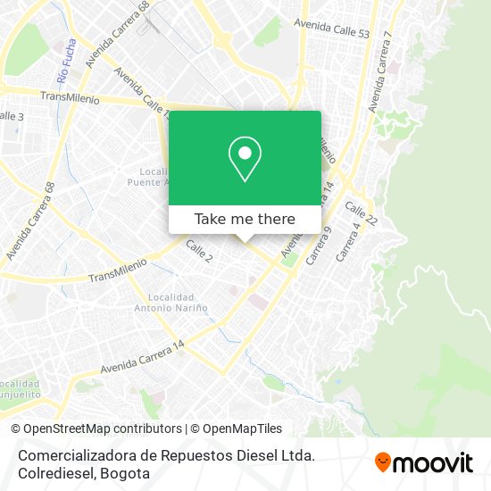 Comercializadora de Repuestos Diesel Ltda. Colrediesel map