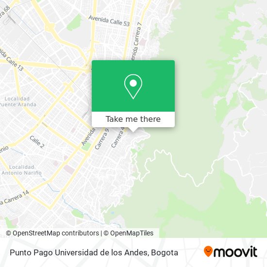 Punto Pago Universidad de los Andes map