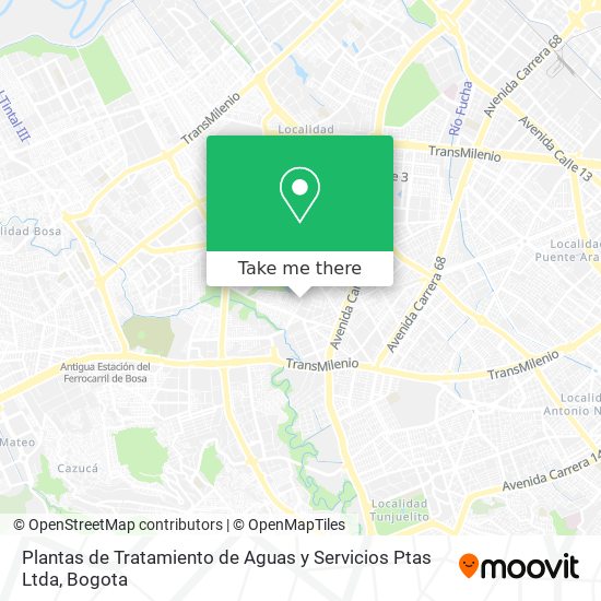 Plantas de Tratamiento de Aguas y Servicios Ptas Ltda map